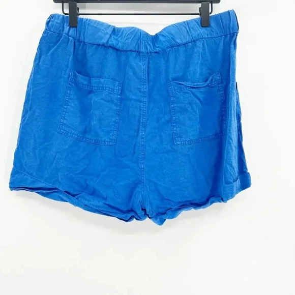 Velvet Heart Drawstring Casual Shorts Womens Size L Blue High Rise Simple Basic - Picture 3 of 3